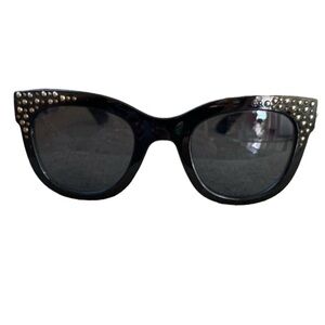 Black sunglasses Studded Detail Plastic Frame Black Lenses​​